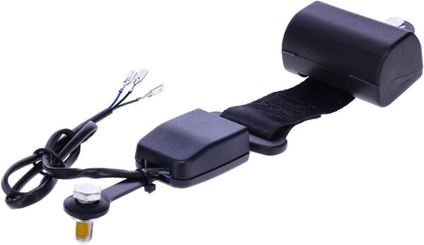 Pièces agricoles - Pièce divers - Ceinture de sécurité noire rétractable 2 points avec interrupteur