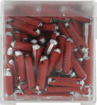 Pièces agricoles - Eclairage - Fusible stéatite 16A longueur 25mm rouge pack 100x iMaXX