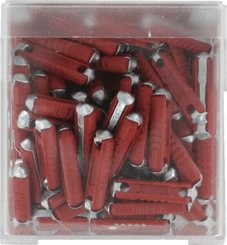 Pièces agricoles - Eclairage - Fusible stéatite 16A longueur 25mm rouge pack 100x iMaXX