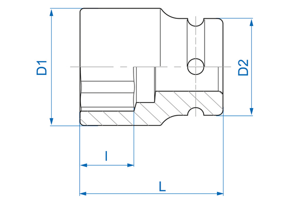 Outils - Outils divers - Douille choc fine 3/4"  1-1/16"