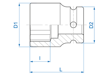Outils - Outils divers - Douille choc fine 3/4"  1-1/16"