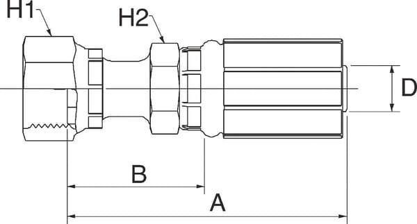 Pièces agricoles - Hydraulique - Racc. à sertir DN32-1"11/16 O