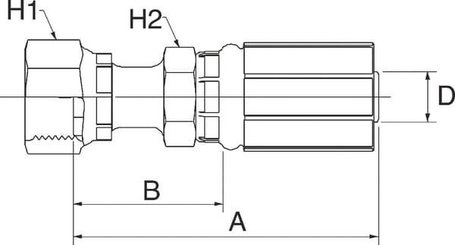 Pièces agricoles - Hydraulique - Racc. à sertir DN32-1"11/16 O