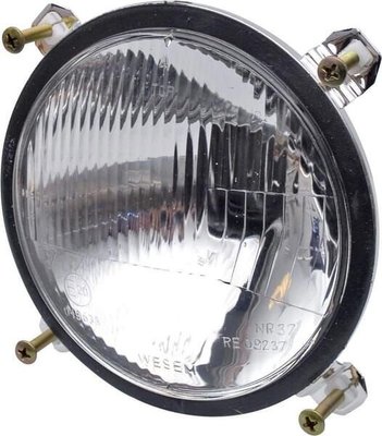 Pièces agricoles - Eclairage - Headlight insert round, transparent, bolt on, 139x139mm, Wesem