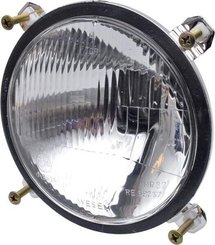 Pièces agricoles - Eclairage - Headlight insert round, transparent, bolt on, 139x139mm, Wesem