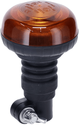 Pièces agricoles - Eclairage - Gyrophare LED, profil bas, 15W, 12-24V, ambre, montage sur poteau flexible, Ø 86mm x138mm