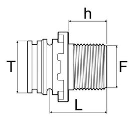 Pièces agricoles - Pièce Pulvérisateur - Adaptateur T1M - filetage femelle 1/2" BSP