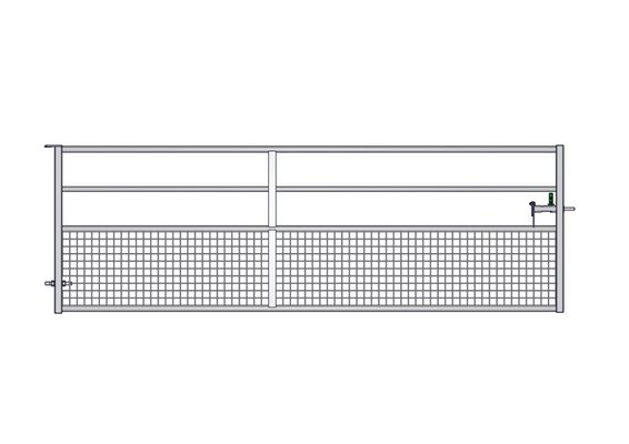 Materiels - Cage de contention - PACK DE 7 PORTE HERBAGE SEMI-GRILLAGEE L.3.73M