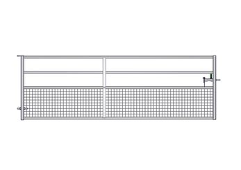Materiels - Cage de contention - PACK DE 7 PORTE HERBAGE SEMI-GRILLAGEE L.3.73M