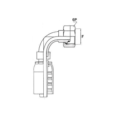Pièces agricoles - Raccords - EMBOUT A SERTIR 42113 POR 15LF 90°