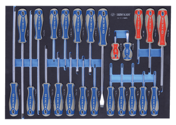 Outils - Outils divers - Module mousse tournevis à fente, Torx et Phillips - 24 pièces
