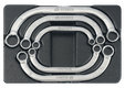 Thermoformé de 5 clés polygonales demi-lune pour servante