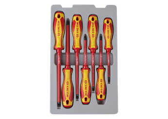 Outils - Outils divers - Jeu de 7 tournevis électricien 1000V Pozidriv et plats