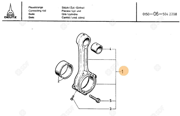 Pièces agricoles - Pieces moteur - BIELLE MOTEUR Deutz-Fahr origine