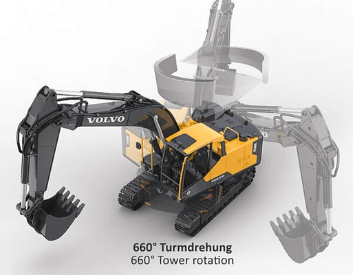 Loisirs - Jouets - DiggerVolvo EC160E Metal 1:16 avec grappin à obus et marteau de démolition