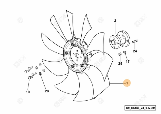 Pièces agricoles - Pièce divers - HELICE VENTILATEUR