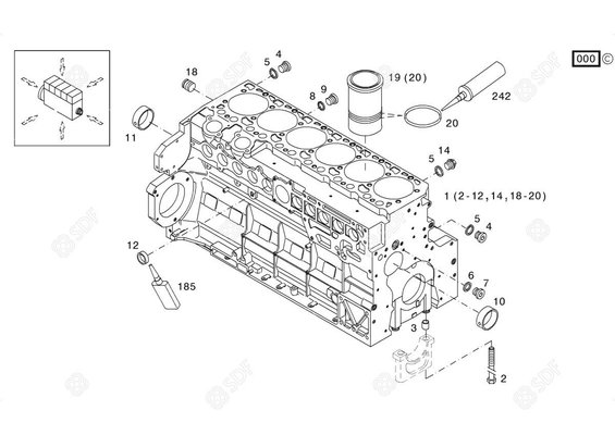Pièces agricoles - Pieces moteur - DOUILLE