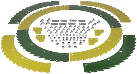 Pièces agricoles - Moissonneuses - Jeu de lames de scie pour 2 rotors, revêtement laser, rotor de grand diamètre