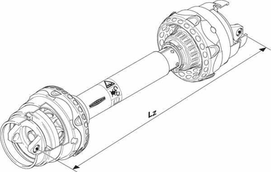 Pièces agricoles - Transmission - Transmission sans machoire PWZ 480 L : 1210 mm, Walterscheid