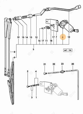 Pièces agricoles - Cabine et structure - MOTEUR ESSUIE GLACE