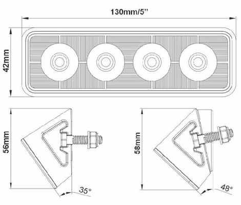Pièces agricoles - Eclairage - Lampe de travail 24W 2800 Lumen R23