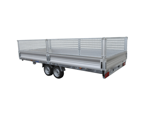 Materiels - Remorque voiture - PLATEAU ROUES DESSOUS 506x215 freiné 2 essieux PTAC : 3500 kg