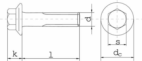 Pièces agricoles - Fasteners - Boulon Verbus Ripp zingué M8x20