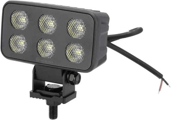 Pièces agricoles - Eclairage - Lampe de travail LED, 60W, 4630lm, rectangulaire, 12/24V, blanc, 115x65x47mm prise Deutsch, faisceau étroit, 12LED