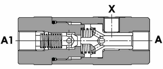 Pièces agricoles - Hydraulique - Clapet anti retour pilote 3/8"