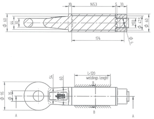 Pièces agricoles - Pièce divers - Anneau de remorquage, pivotant 35mm 11T