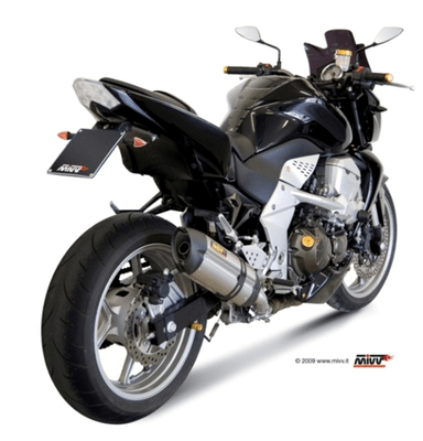 Pièces Quad & Motos - Pièces communes - Silencieux MIVV Suono inox brossé noir/casquette carbone Kawasaki Z750