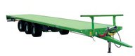 Plateau semi-porté 11,7 mètres 32 tonnes TRIDEM SUIVEUR - freinage double ligne hydraulique