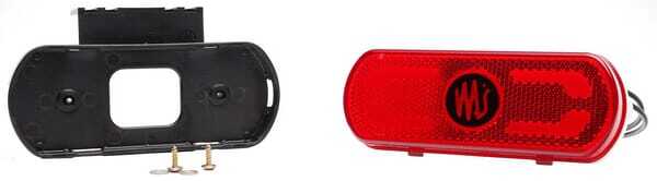 Pièces agricoles - Eclairage - Feu de position LED, rouge, rectangulaire, 12-24V, 133.8x53x25mm, "SAFETY LINE", Kramp