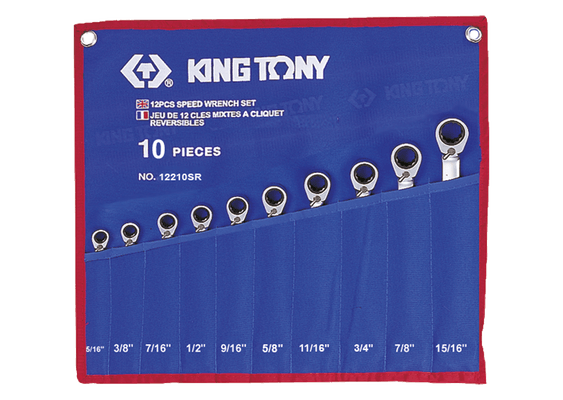 Outils - Outils divers - Trousse de 10 clés à cliquet réversible pouce 5/16" à 15/16"