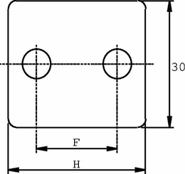 Pièces agricoles - Hydraulique - Plaque à souder simple acier A7