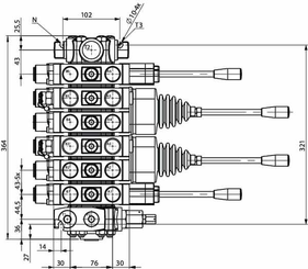 Pièces agricoles - Hydraulique - Vanne sections 6 sections
