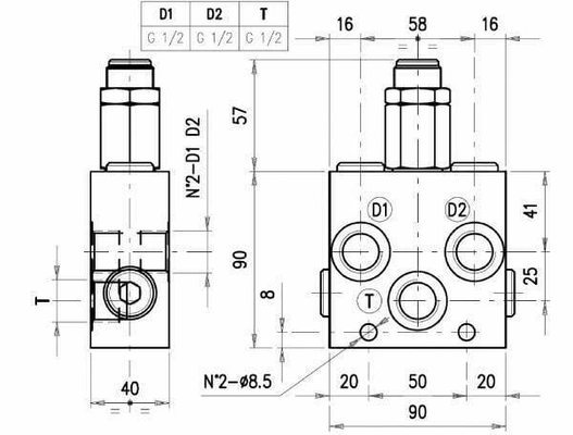 Pièces agricoles - Hydraulique - Soupape de surpression VAARUDL