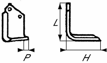 Pièces agricoles - Travail du sol - Lame de fraise gauche PL