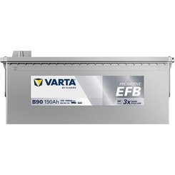 Pièces agricoles - Eclairage - Battery 12V 190Ah 1050A B90 VARTA Dynamic EFB
