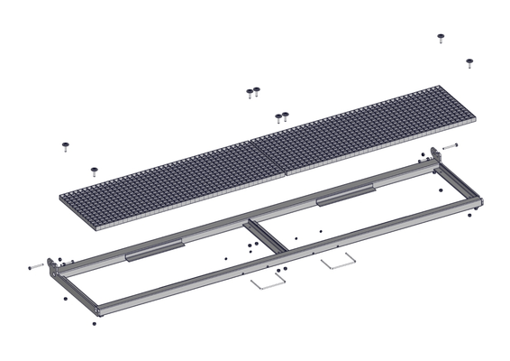 Materiels - Matériel d'élevage - autre - MARCHEPIED -U- RELEVABLE POUR BARRIERE TOLEE L.3M V2