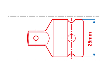 Outils - Outils divers - Réducteur 1/2" vers 3/8" impact à bille