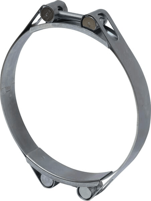 Pièces agricoles - Fasteners - Collier de serrage, 150-160 mm double boulon, double bande DIN912 zingué Kramp
