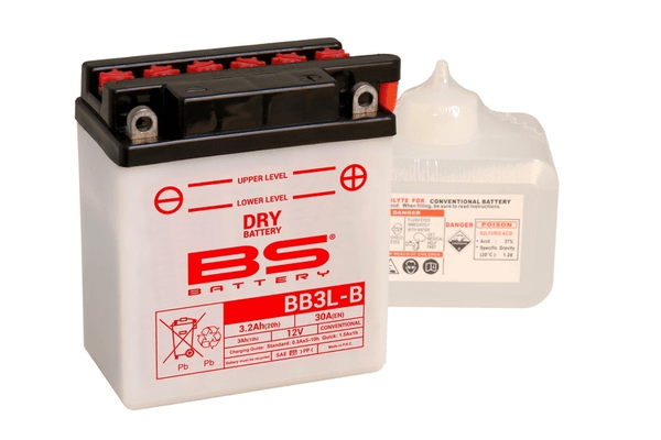 Pièces Quad & Motos - Electrique - Batterie BS BATTERY Haute-performance avec pack acide - BB3L-B