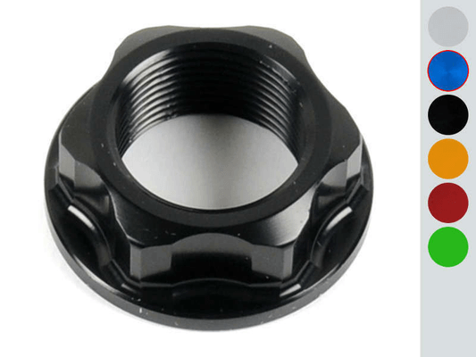 Pièces Quad & Motos - Pièces communes - Écrou de colonne de direction/d'axe de roue arrière LIGHTECH M24x1.5 alu cobalt