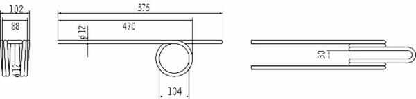 Pièces agricoles - Travail du sol - Dent de herse Ø12