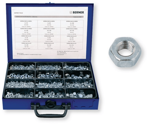 Boulonnerie, quincaillerie - Meubles, rangements - COF. F155D ECROU 934 ZI