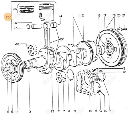 Pièces agricoles - Pieces moteur - PISTON COMPLET Deutz-Fahr origine