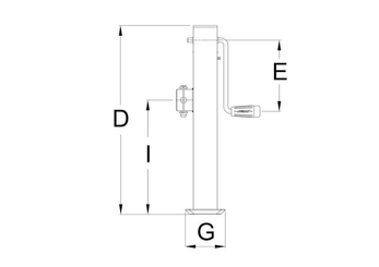 Pièces agricoles - Pièce divers - Béquille poignée latérale 70x606mm 2 étages galvanisé robuste