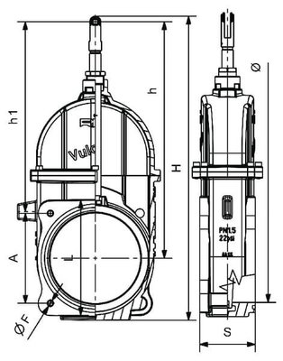 Pièces agricoles - Hydraulique - Robinet-vanne 8" VULCANO