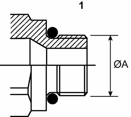 Pièces agricoles - Hydraulique - Coupleurs, 1"-M36x2 25S femelle CPV
